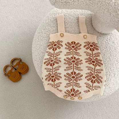 Blossomwarm – Baby Girl Jacquard Knit Coat & Harbin Set