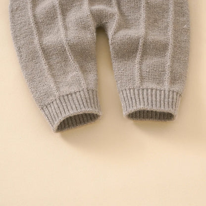 Sleeveless Knitted Baby Romper Set