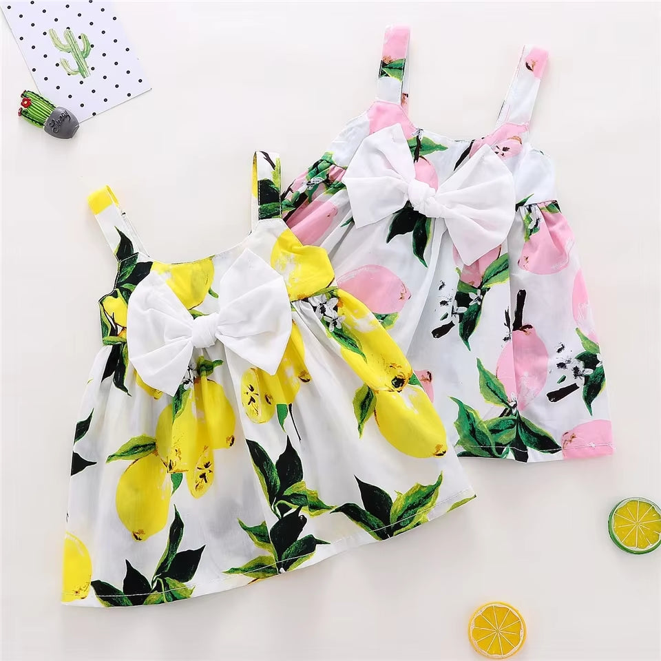 Sweet Bow Bloom: Sleeveless Summer Princess Dress for Baby Girls