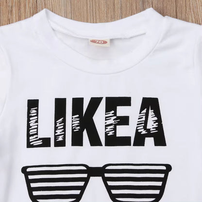 0-3Y Newborn Infant Toddler Baby Boy Clothes Set Kids Boys Cute Short Sleeve T-Shirt Top+Pants Outfits Clothing Set